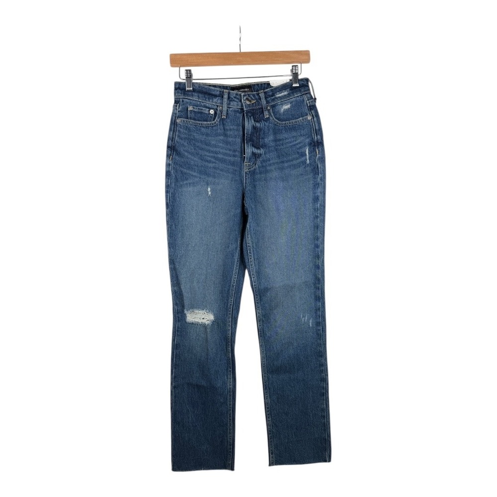 New Free Assembly The Super High Rise Straight Jeans size 0 Blue